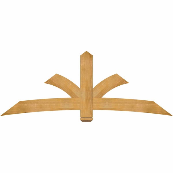 Ekena Millwork Davenport Rough Sawn Timber Gable Bracket, Western Red Cedar, 84"W x 31"H x 2"D x 6"F, 9/12 Pitch GBW084X31X0206DAV00RWR - main